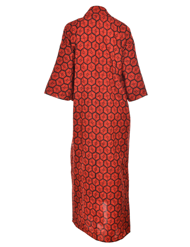 Patterned Full Length Kimono - L