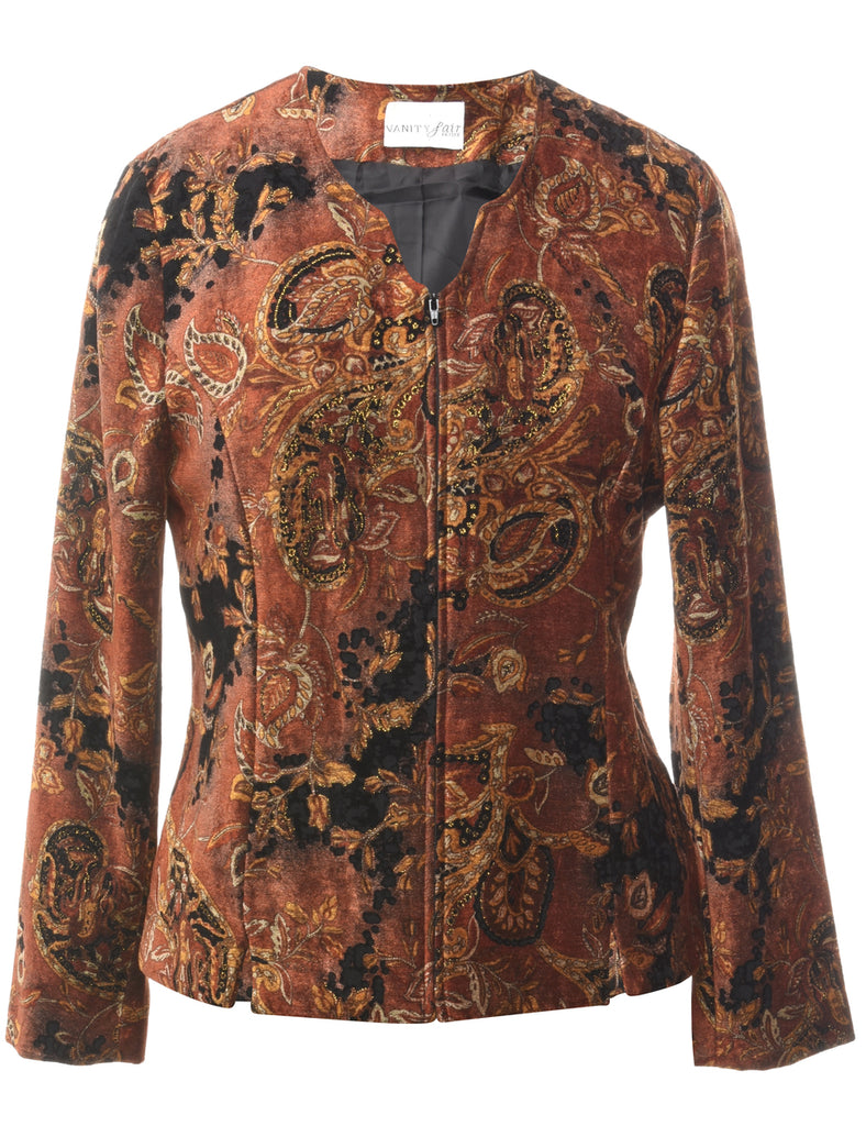 Patterned Jacket - L