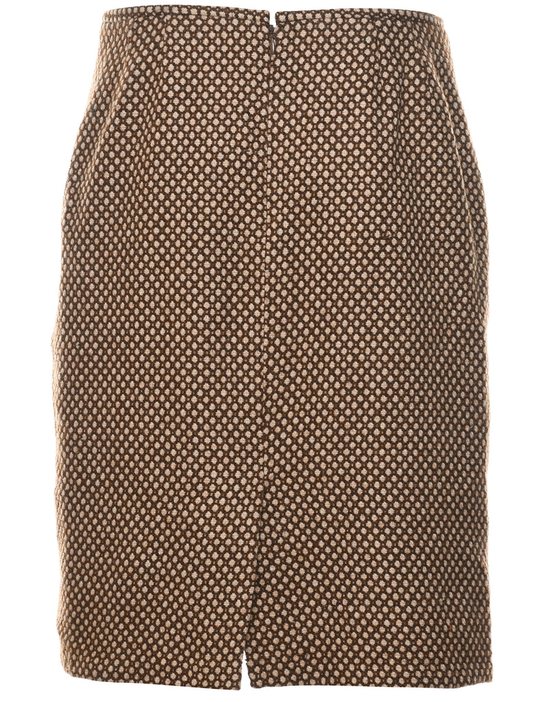 Patterned Pencil Skirt - M
