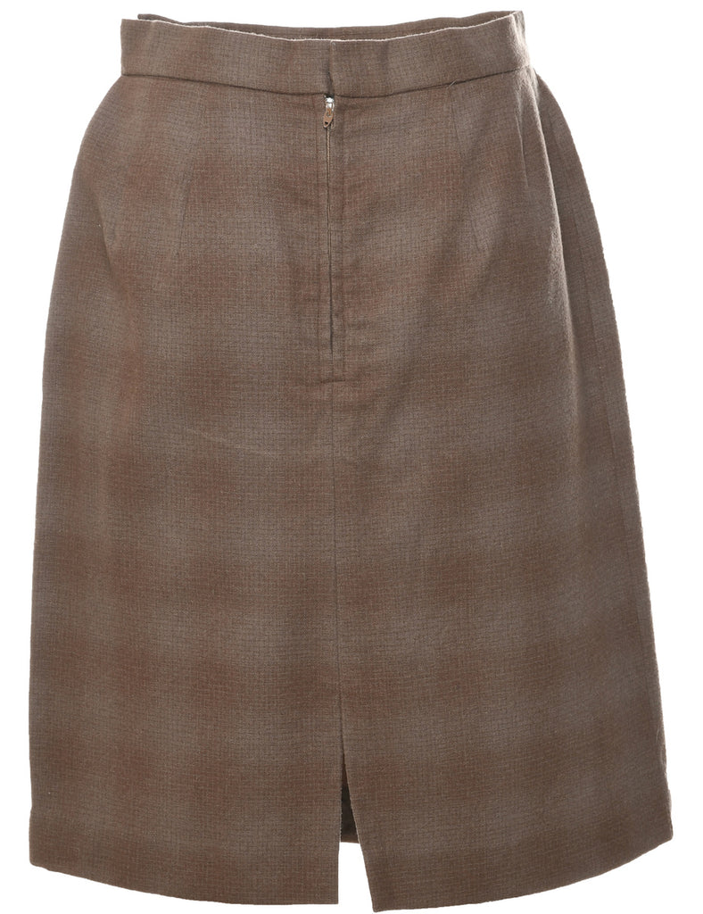 Patterned Pencil Skirt - M