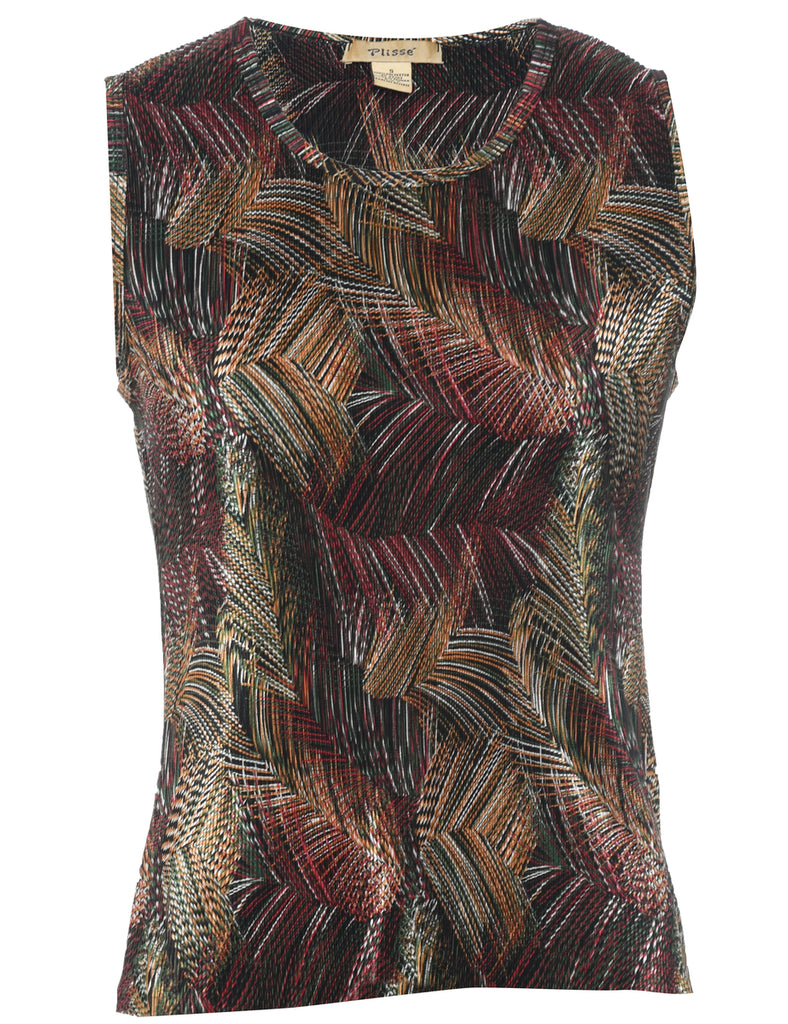 Patterned Printed Top - S