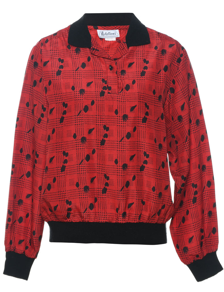 Patterned Printed Top - L