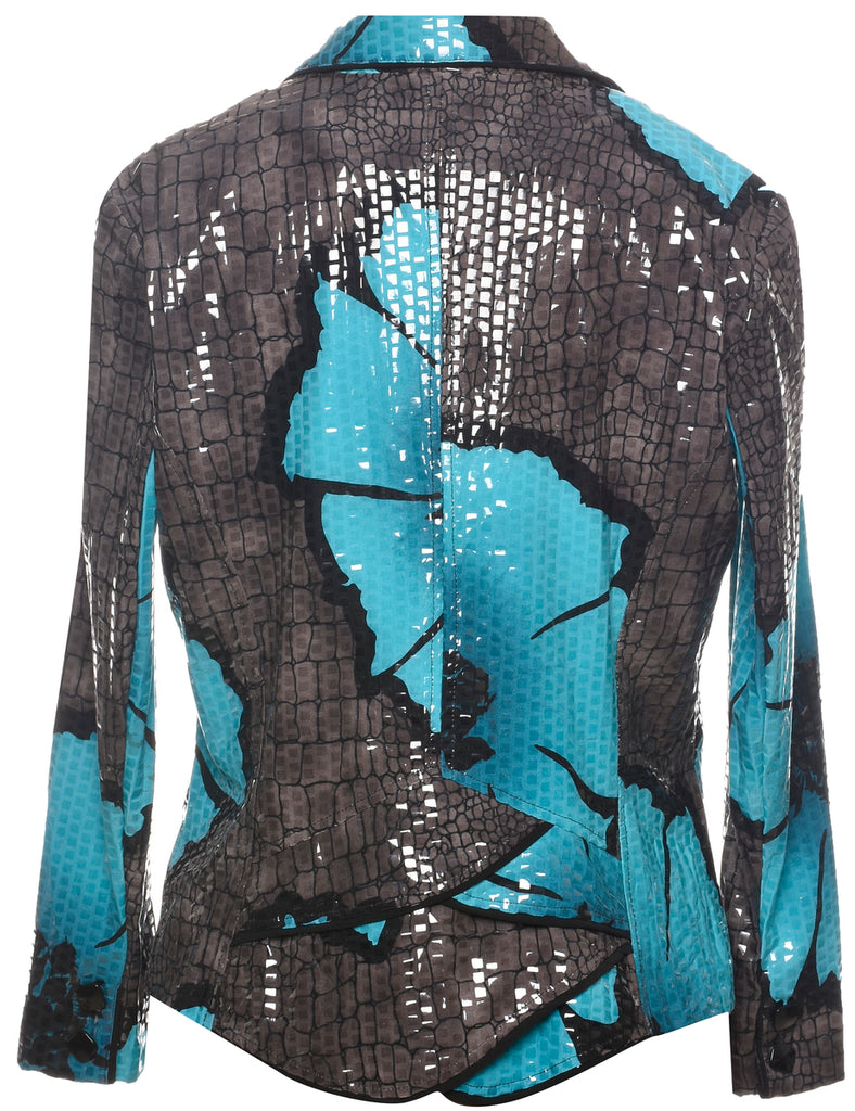 Patterned Sequined Blazer - L