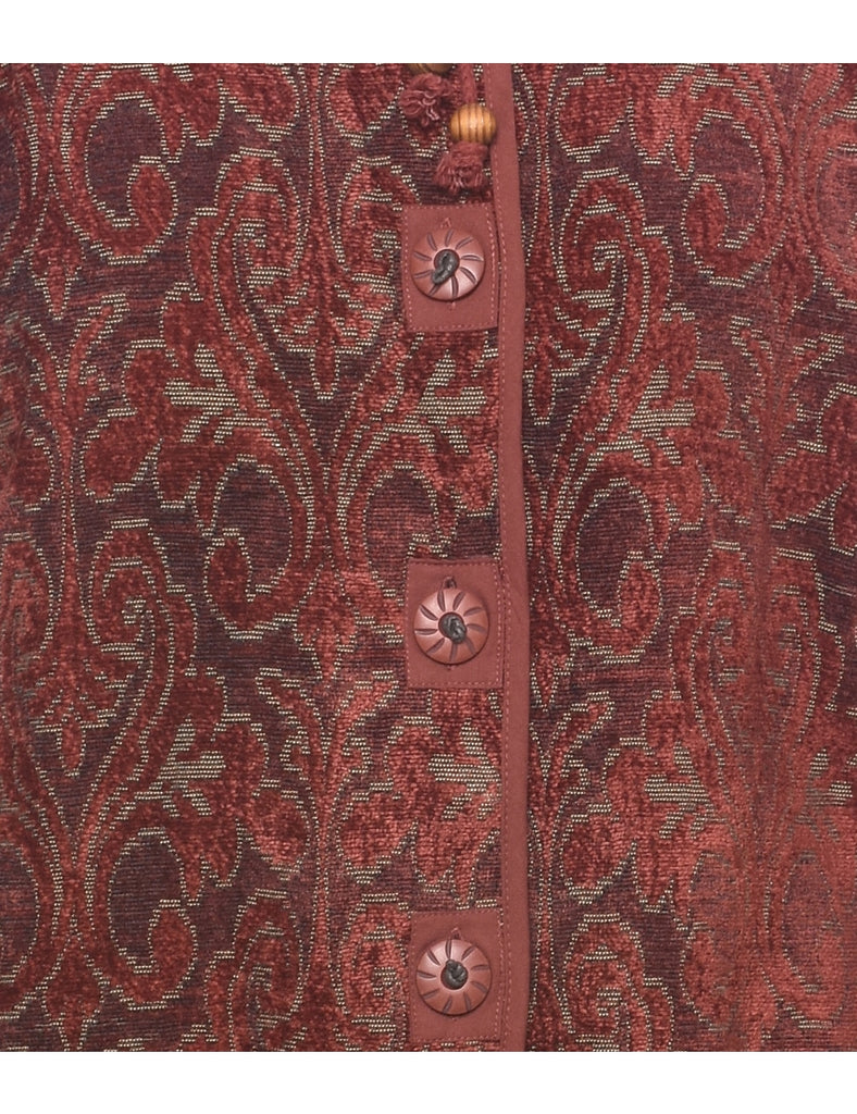 Patterned Tapestry Jacket - M
