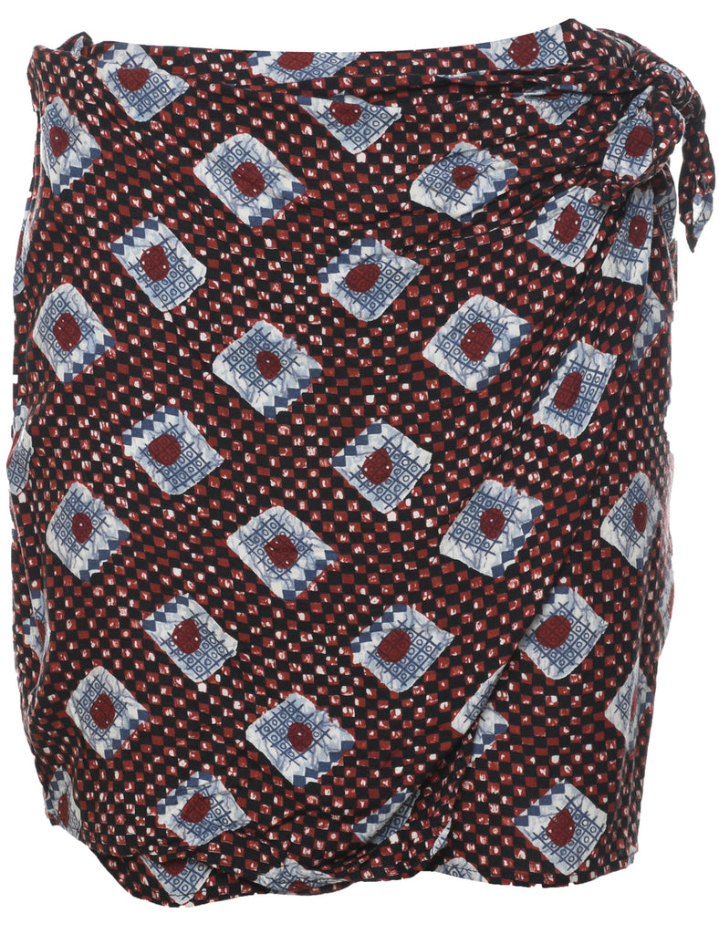 Patterned Tiered Skirt - M