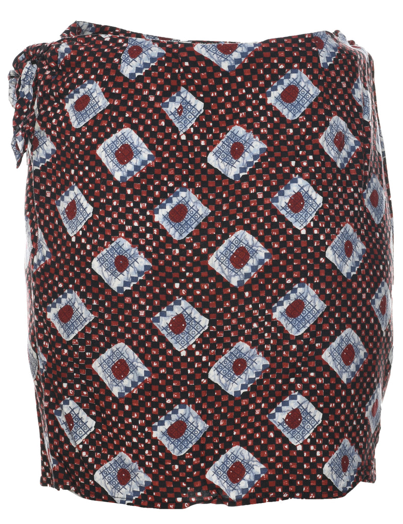 Patterned Tiered Skirt - M