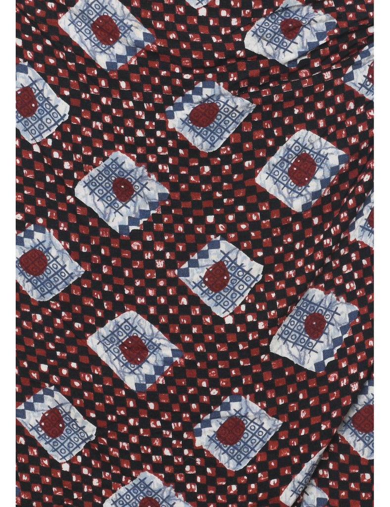 Patterned Tiered Skirt - M