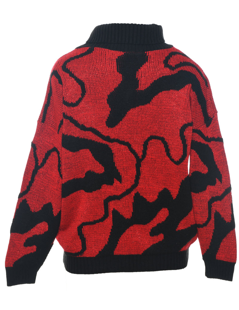 Patterned Turtleneck Jumper - XL