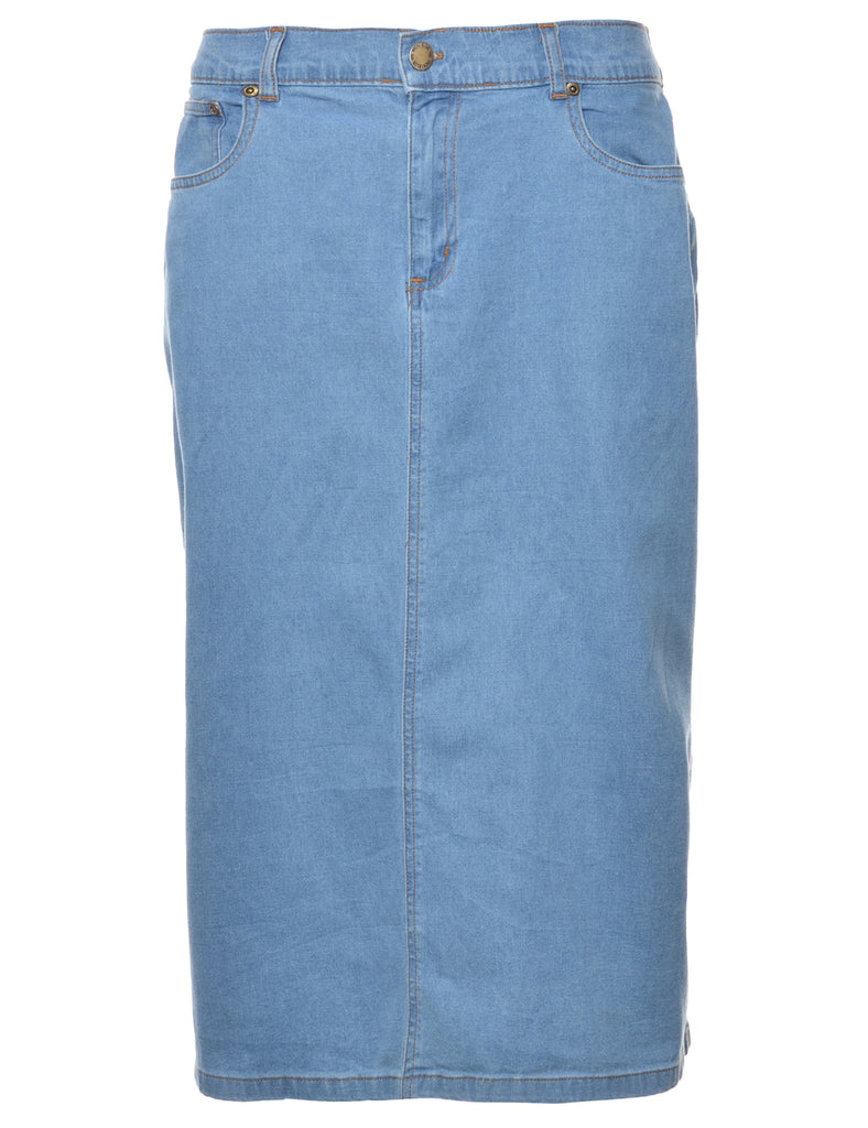 Pencil Shape Denim Skirt - M