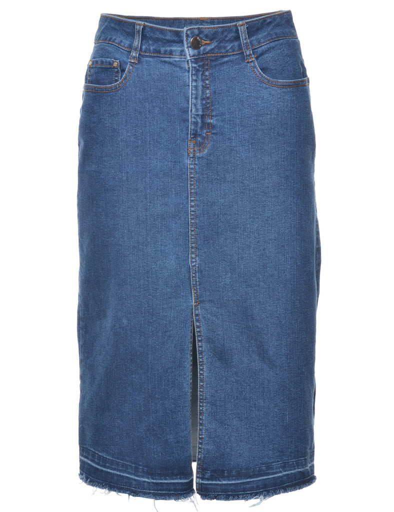 Pencil Shape Denim Skirt - M