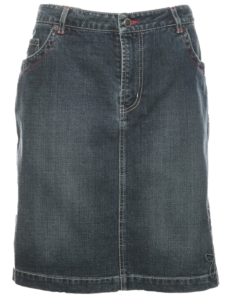 Pencil Shape Denim Skirt - L