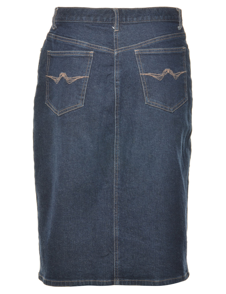 Pencil Shape Denim Skirt - M
