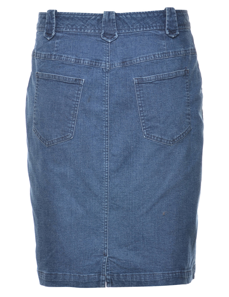 Pencil Shape Denim Skirt - L