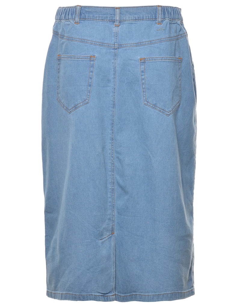 Pencil Shape Denim Skirt - M