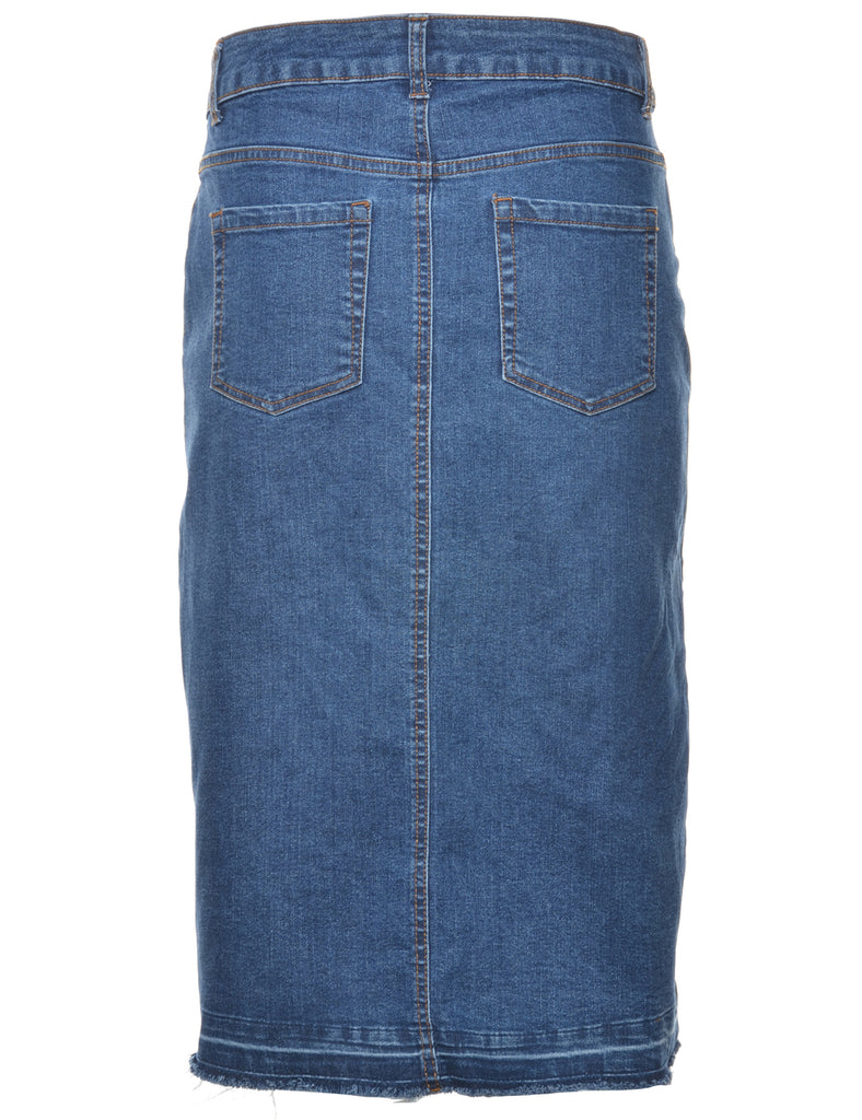 Pencil Shape Denim Skirt - M