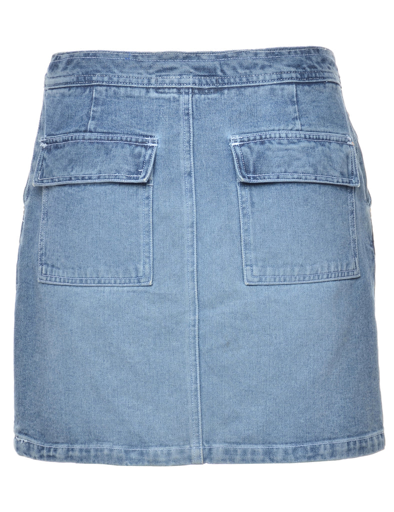 Pencil Shape Denim Skirt - S
