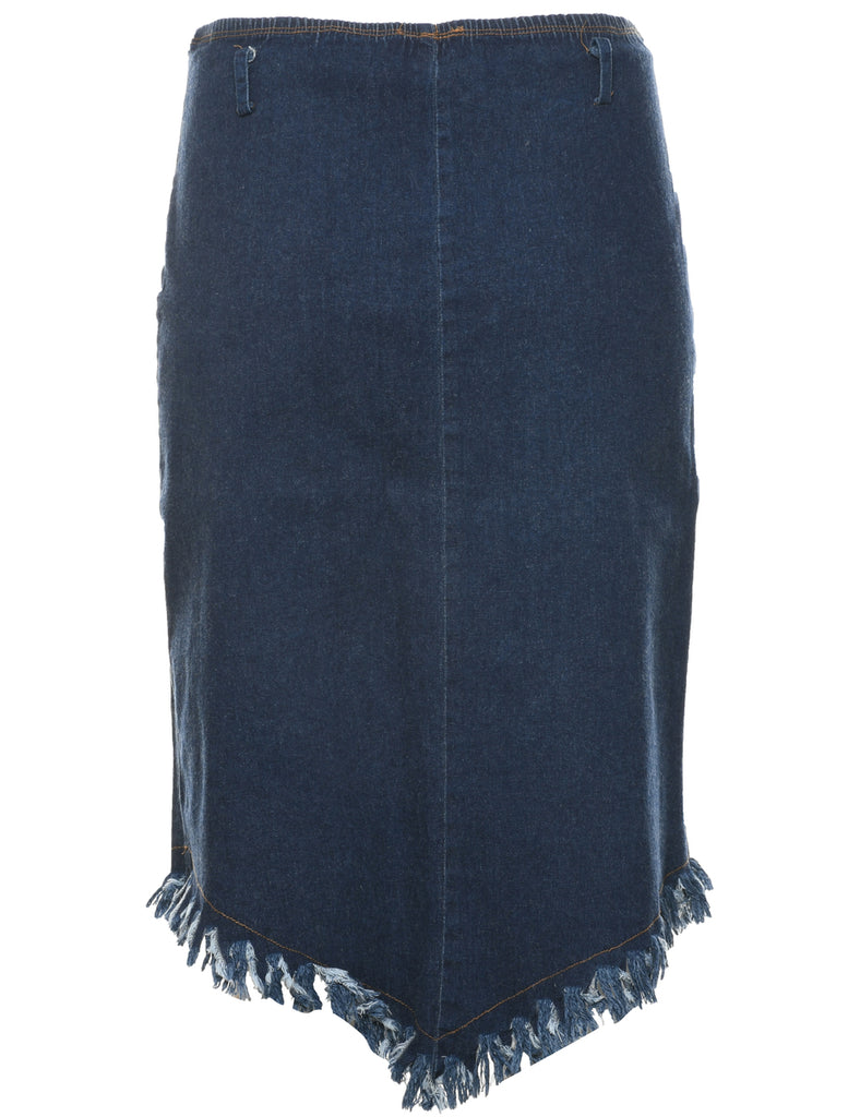 Pencil Shape Denim Skirt - L