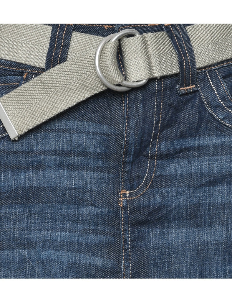 Pencil Shape Denim Skirt - M