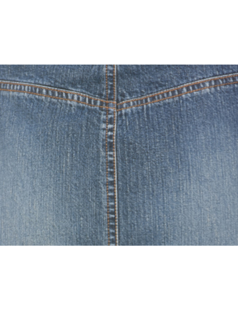 Pencil Shape Denim Skirt - S