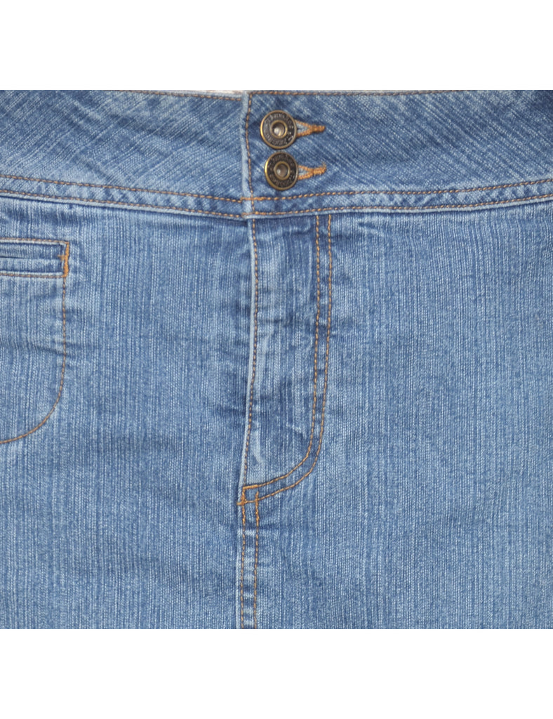 Pencil Shape Denim Skirt - L