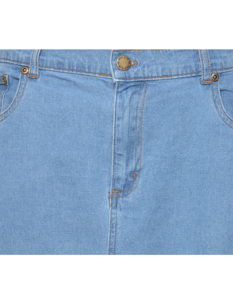 Pencil Shape Denim Skirt - M
