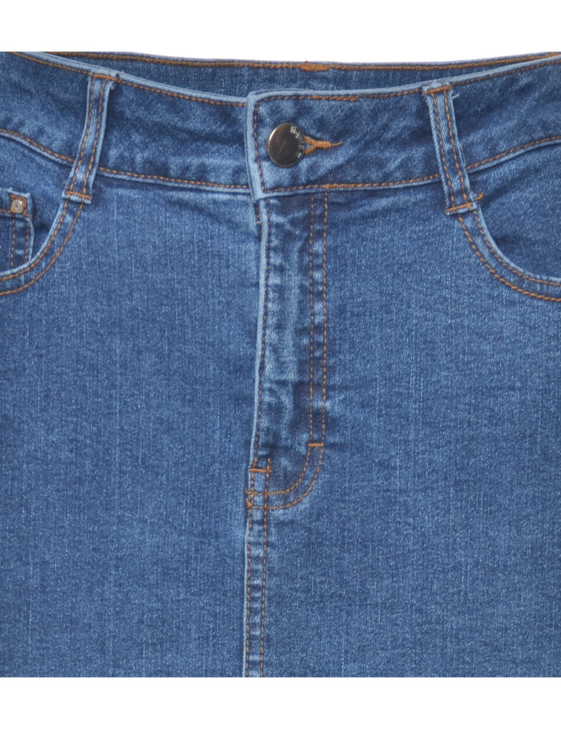 Pencil Shape Denim Skirt - M