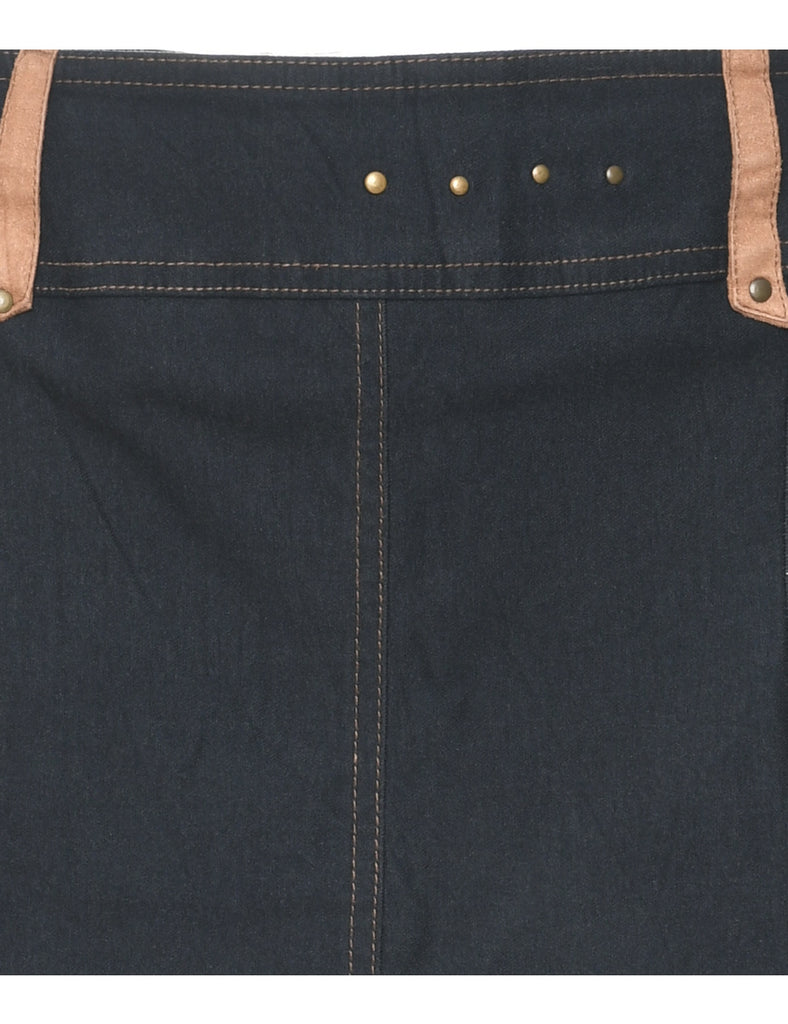 Pencil Shape Denim Skirt - M