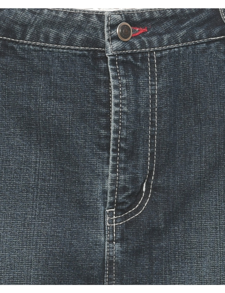 Pencil Shape Denim Skirt - L