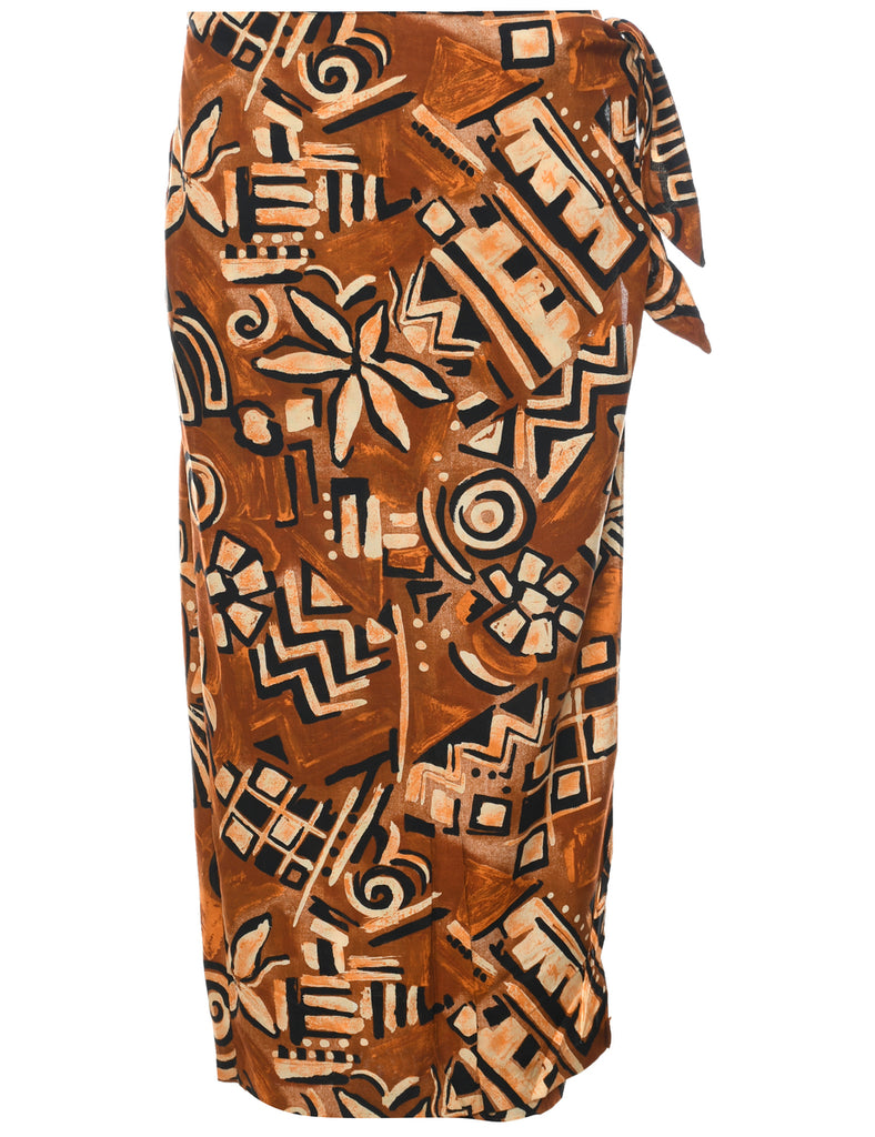 Pencil Shape Tiered Skirt - M