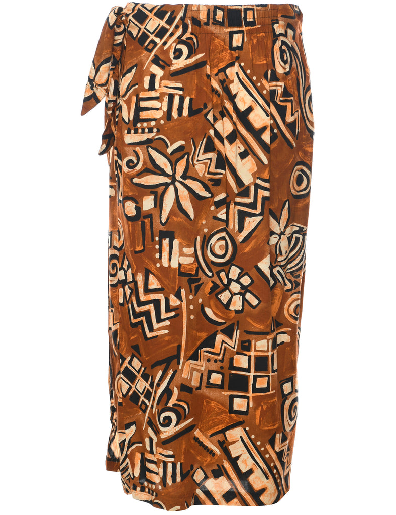 Pencil Shape Tiered Skirt - M