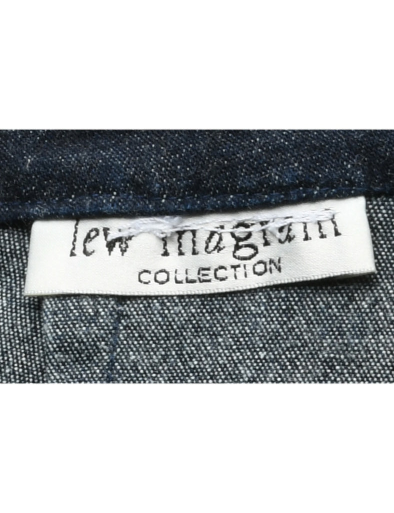 Pencil Shape Y2K Denim Lace Up Skirt - M
