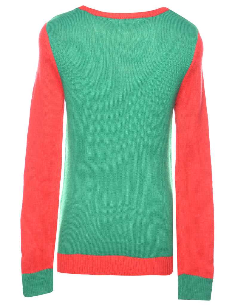 Petites Snowfall Design Christmas Jumper - S