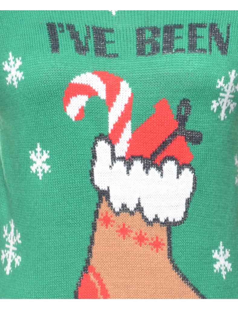 Petites Snowfall Design Christmas Jumper - S