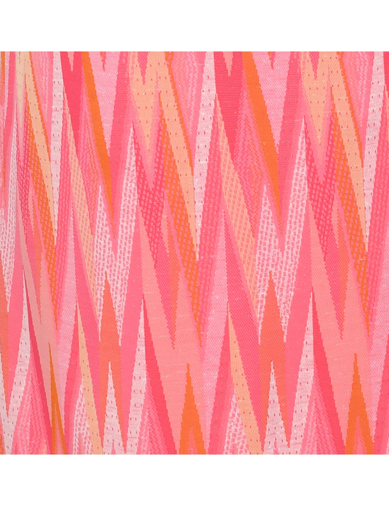 Pink 1970s Maxi Dress - M