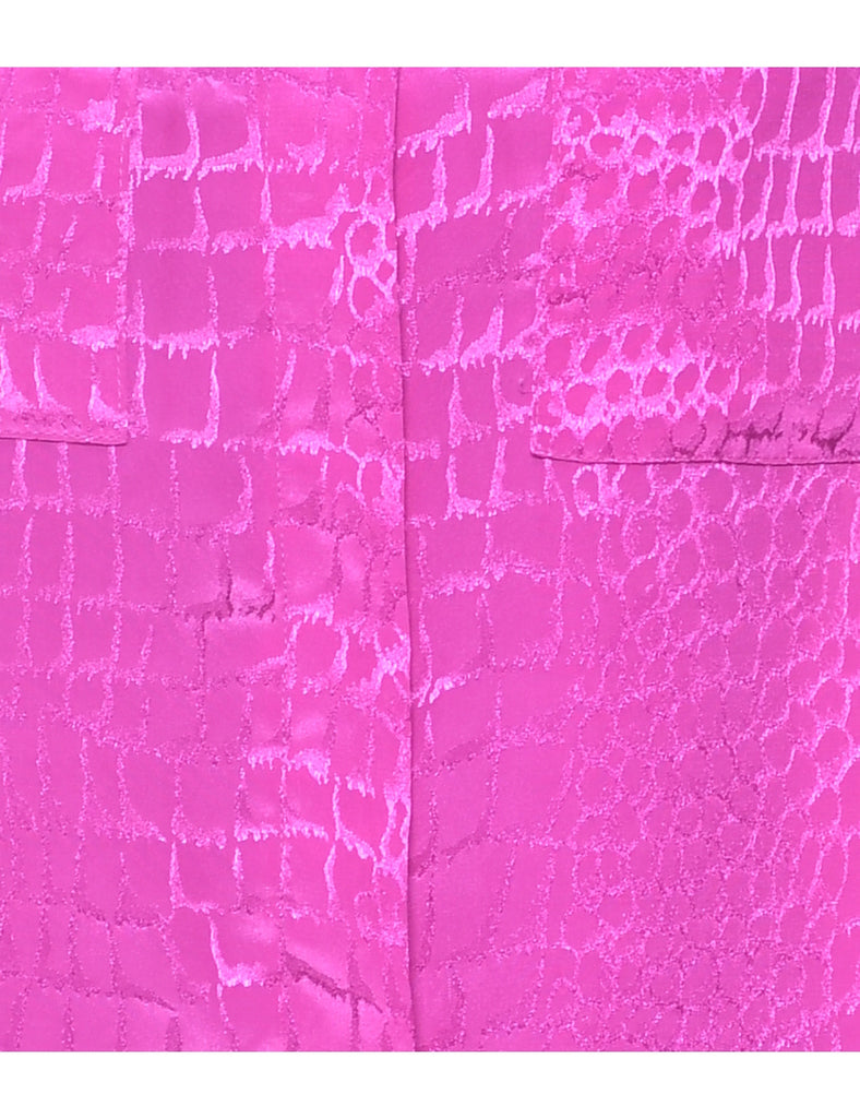 Pink Jacquard Blouse - L