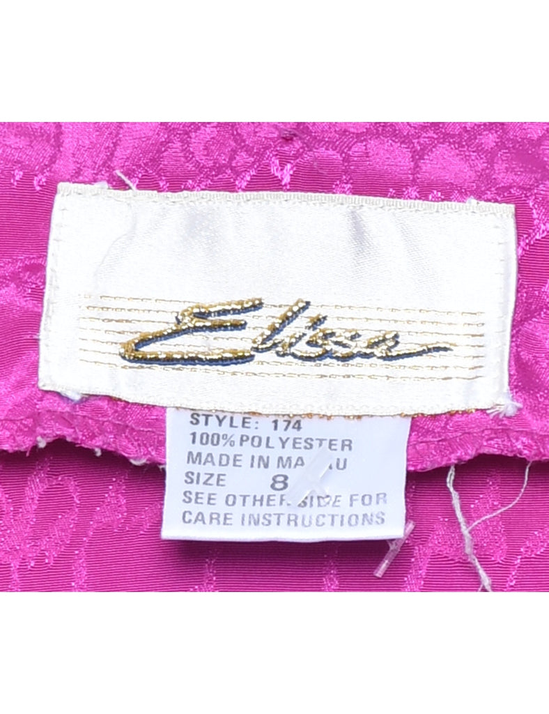Pink Jacquard Blouse - L