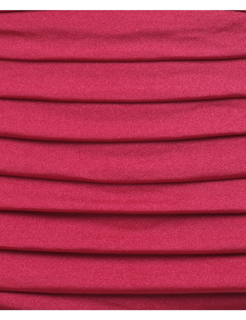Pink Pleated Bikini Bottoms - M