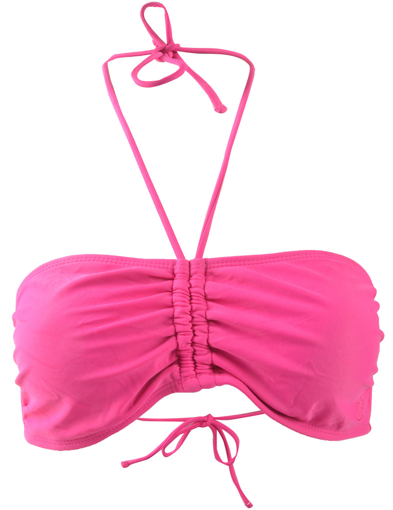 Pink Strappy Y2K Bikini Top - S