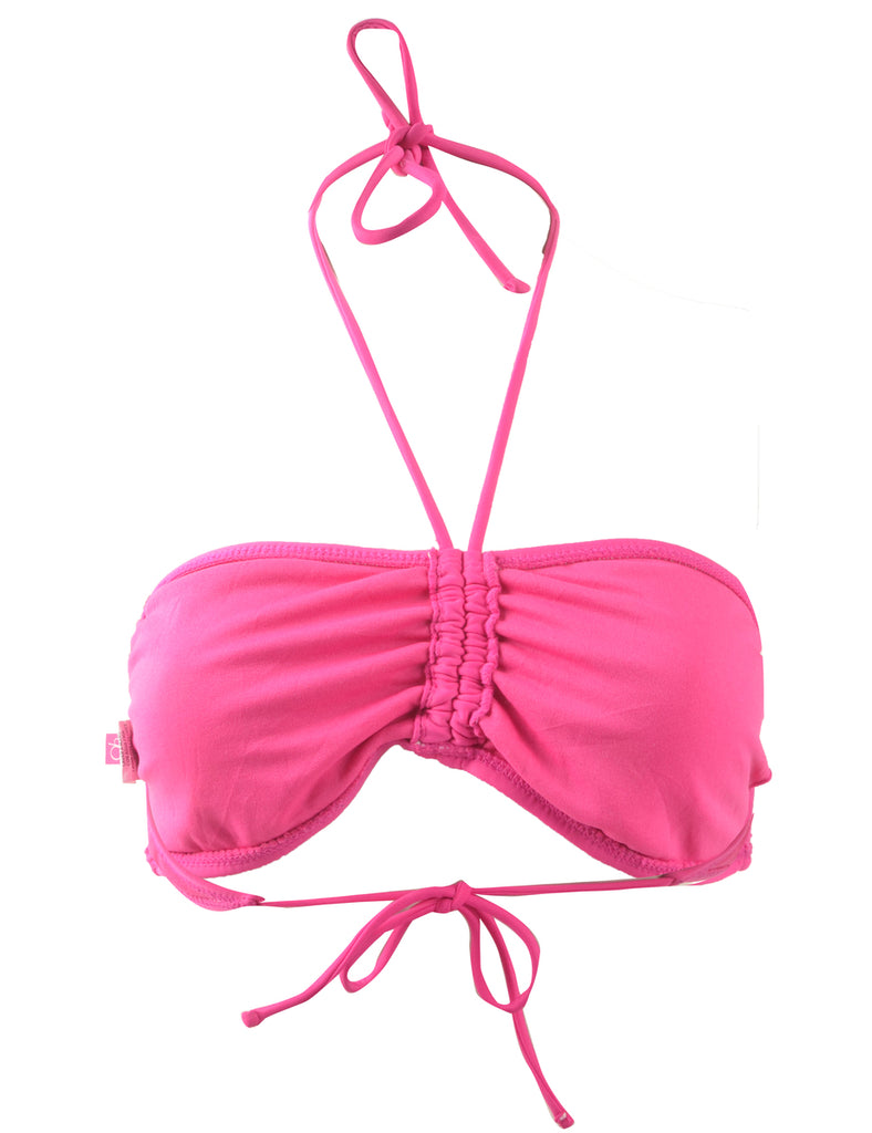 Pink Strappy Y2K Bikini Top - S