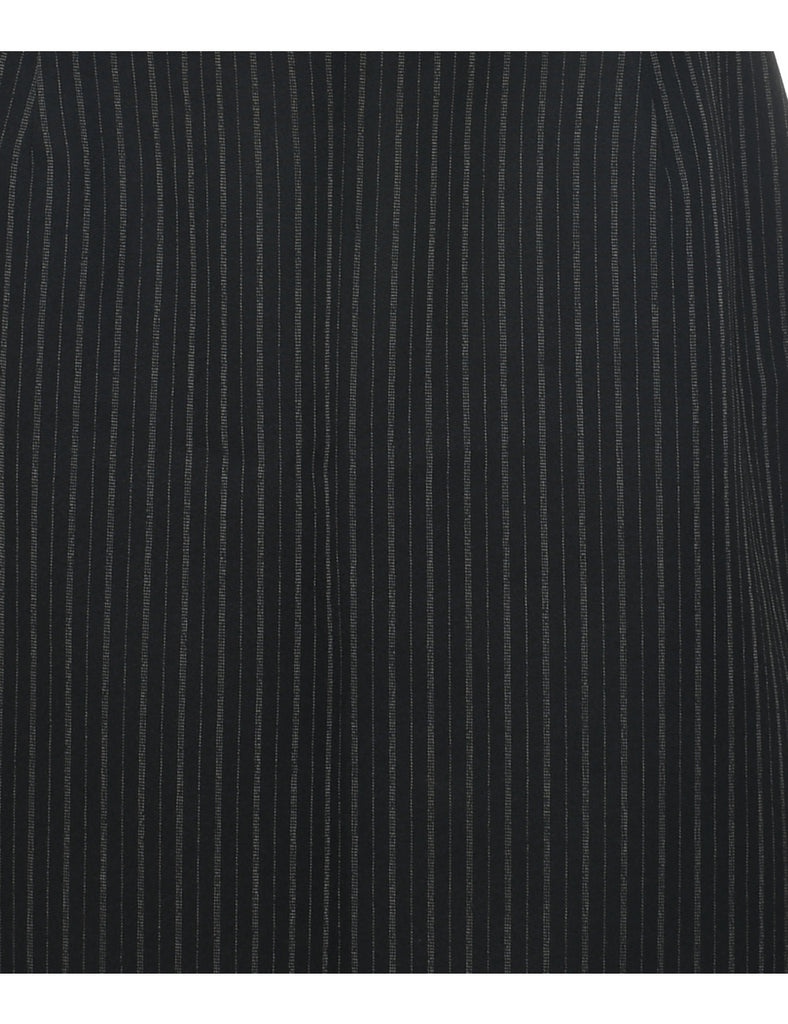 Pinstriped A-line Skirt - M