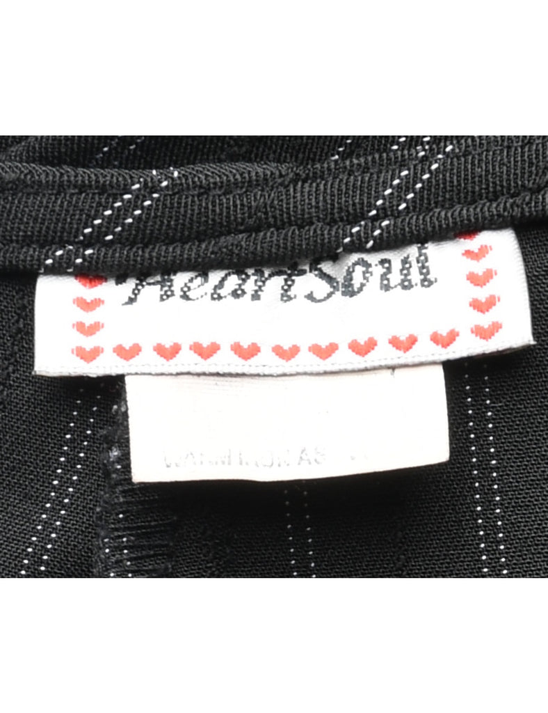 Pinstriped A-line Skirt - L
