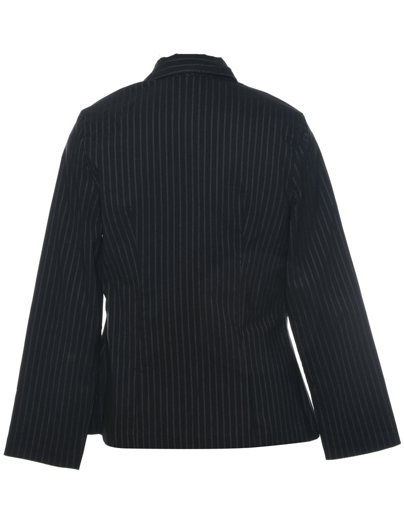 Pinstriped Black Blazer - M
