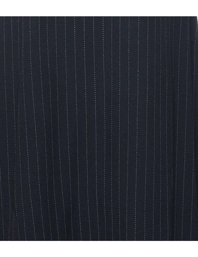 Pinstriped Black Dress - M