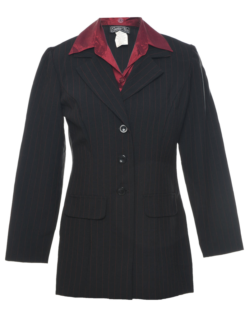 Pinstriped Black Jacket - XS