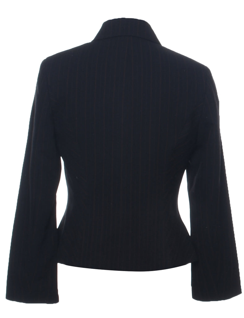 Pinstriped Black Jacket - M