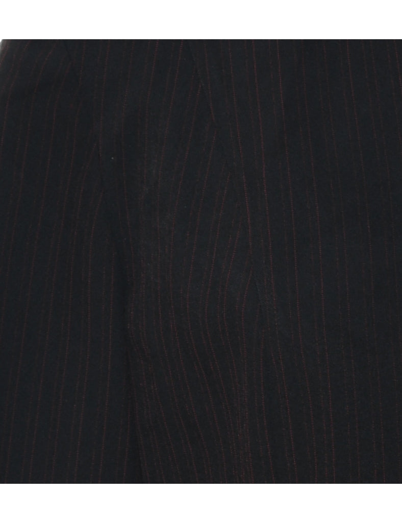 Pinstriped Black Jacket - M