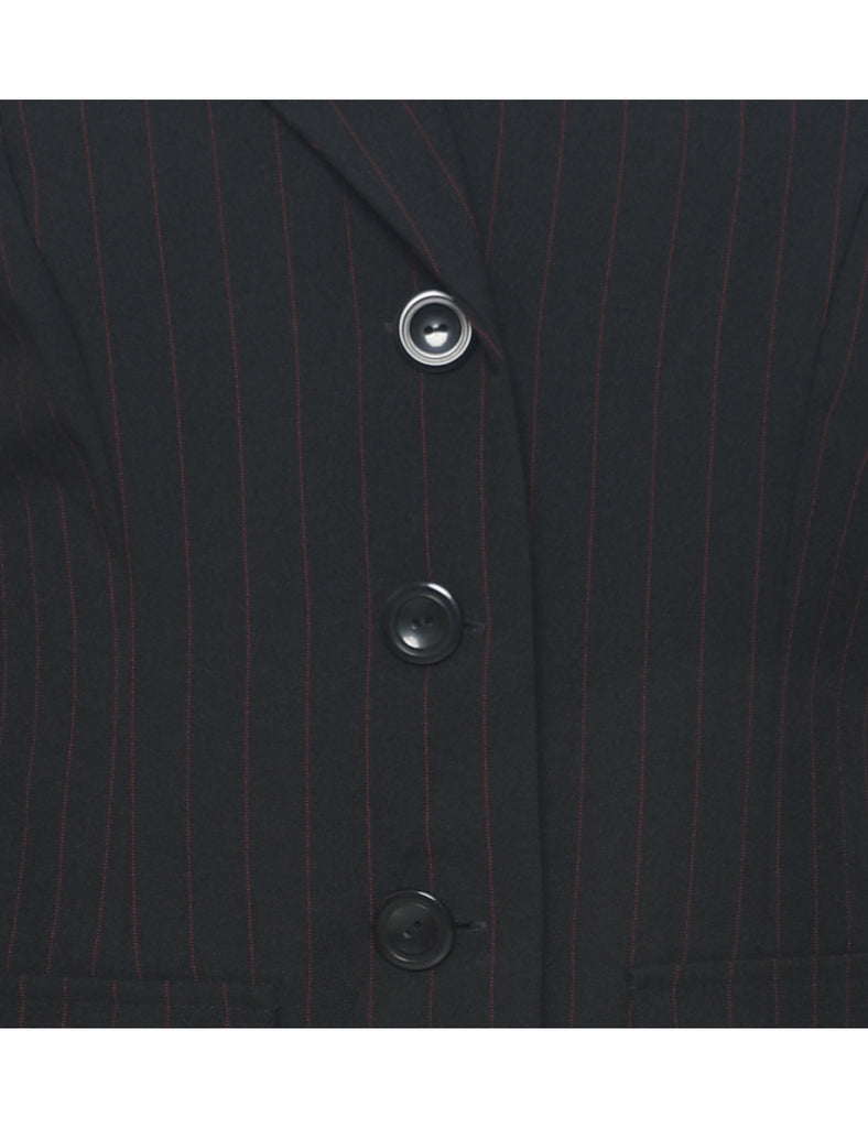 Pinstriped Black Jacket - XS
