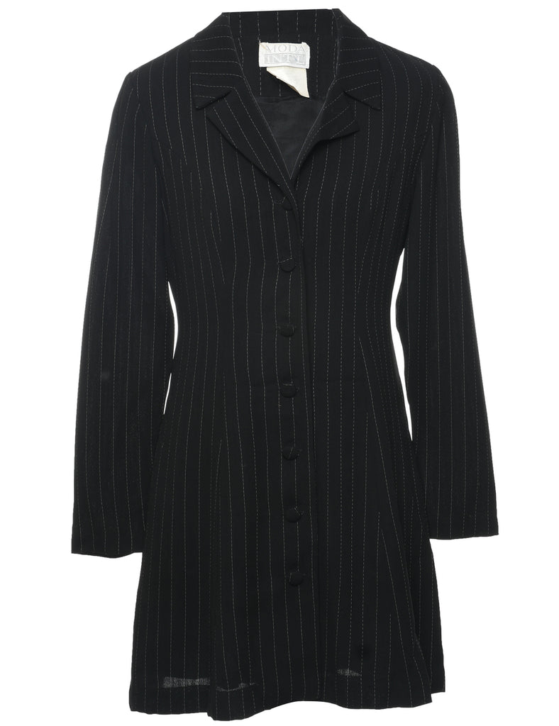 Pinstriped Coat Dress - M