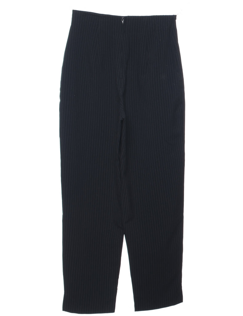 Pinstriped High Waist Trousers - W28 L29