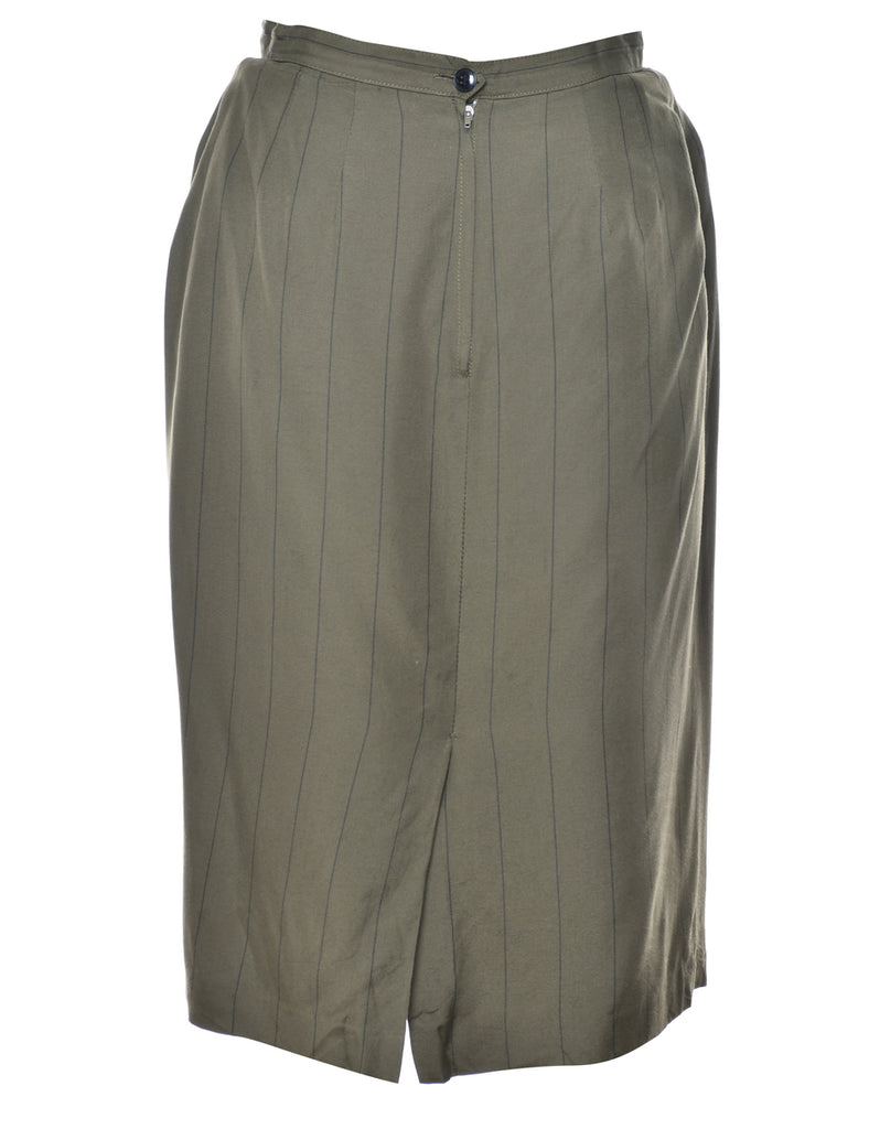 Pinstriped Knee Length Skirt - S